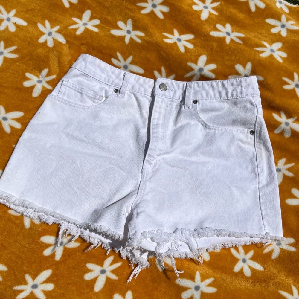 Harper Heritage High Waisted White Denim Jean Shorts Size 29 High Rise